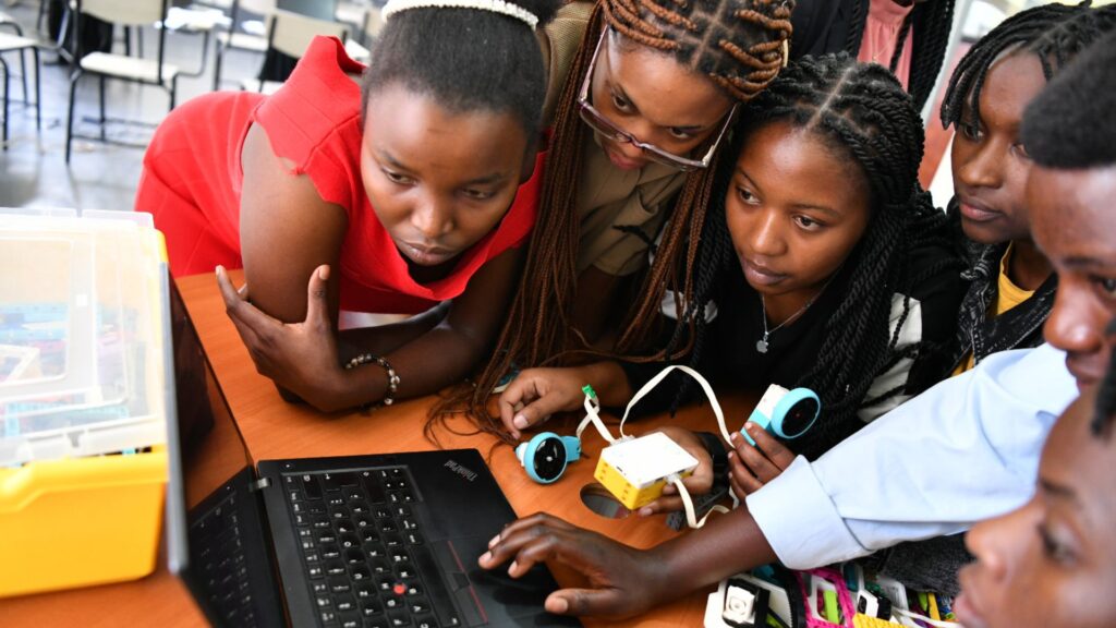 youths using a computer